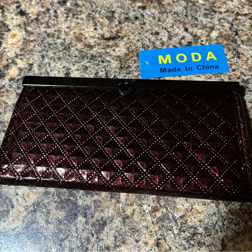 NWT Faux Brownish/Maroonish Clutch Bag